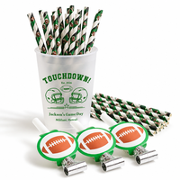 Großhandel American Football Pappbecher Strohhalme Party-Deko Sportthema Geburtstagsgeschenke für Spieltag-Geburtstagsfeier