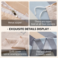 Parure de lit 4 pièces en coton 100% personnalisée pour fabricants, tailles Twin, Queen et Full – Super Offre de Gros
