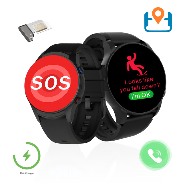 Open API Connection Dementia Care GPS WIFI Tracking 4G Smart Watch Elderly IP67 VL08P SOS Emergency Panic Button RTOS