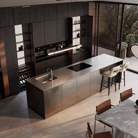 Meubles de cuisine modulaires JINGSHUN en bois massif, écologiques et modernes, avec charnières en acier inoxydable et paniers de tiroir – Solution complète pour toute la maison