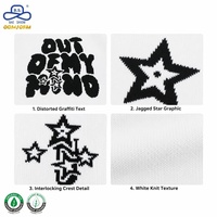 Gorro de Punto con Diseño de Estrella y Texto Personalizado, Etiqueta con Logotipo, para Unisex, Ropa Urbana de Invierno, Promoción