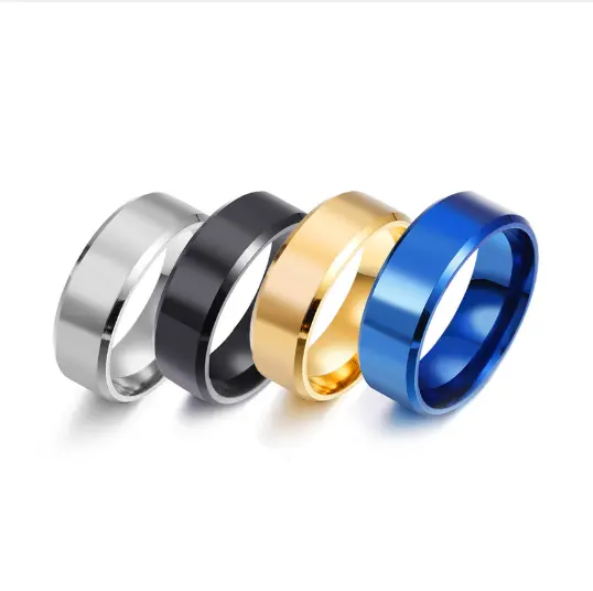 Популярное кольцо в стиле хип-хоп из нержавеющей стали 304L обручальное кольцо на палец из титановой нержавеющей стали для женщин и мужчин