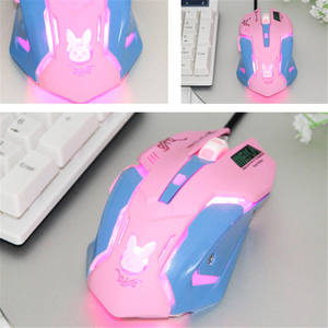 Mouse Gamer <span class=keywords><strong>Overwatch</strong></span> D.Va Pink Reaper Mercy Genji, Electrónico, Recargable por USB, con Cable, para Juegos y Oficina - Product Image 6