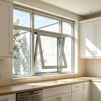 Ventana Abatible de Aluminio Resistente a Huracanes de Florida, Ventanas Exteriores para el Hogar con Doble Acristalamiento Anti-fugas y Certificación Energy Star