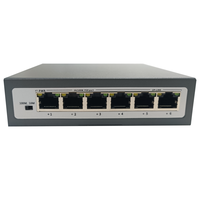 Commutateur PoE 4+2 ports 100 Mbps pour caméra IP CCTV 15,4 W avec fonction PoE, commutateur PoE 4 ports