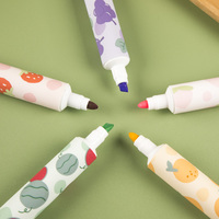 Stylo surligneur innovant mignon en plastique pour bonbons marqueur de pigment liquide parfumé aux fruits pour l'école