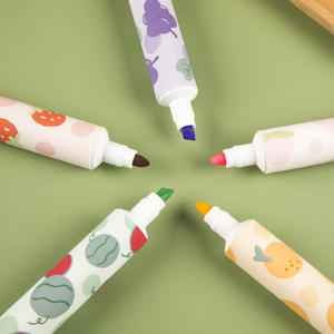 Innovador lindo plástico caramelo resaltador pluma fruta perfumada líquido pigmento marcador para uso escolar - Product Image 5