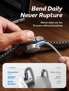 LISEN 2025 อุปกรณ์ชาร์จเร็วแบบแม่เหล็ก 5W สำหรับ Apple Watch <span class=keywords><strong>สาย</strong></span><span class=keywords><strong>ชาร์จ</strong></span>ไร้<span class=keywords><strong>สาย</strong></span> USB C สำหรับ IWatch Series Ultra <span class=keywords><strong>2</strong></span> 10 9 8 7 - Product Image 5