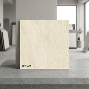 Plain Beige Ivory Nano Polished Soluble Salt Porcelain Tiles 600x600mm 60x60cm Vitrified Floor Tiles - Product Image 3