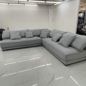 قماش إيطالي حديث مخصص بتصميم بسيط غرفة معيشة على شكل حرف L للفنادق والشقق - Product Image 3