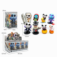 Figurines de la boîte mystère The Nightmare Before Christmas, 8 pièces, mini-modèles de collection, jouets décoratifs, boîte mystère, cadeau pour Halloween