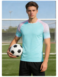 Set di Maglie da <span class=keywords><strong>Calcio</strong></span> OEM all'Ingrosso ad Asciugatura Rapida, Colore Unico, Numeri Stampati Personalizzati, Uniformi da Allenamento per Adulti a Manica Corta - Product Image 5