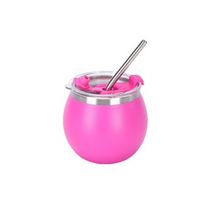 Stainless Steel Insulated Tumbler 304 Double Wall Vacuum With Straw Travel Cup Round Mini Egg Shape - Product Image 4