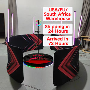 Photo <span class=keywords><strong>Booth</strong></span> <span class=keywords><strong>360</strong></span> 115cm con telón de fondo y estuche personalizado portátil Led <span class=keywords><strong>360</strong></span> Photo <span class=keywords><strong>Booth</strong></span> Events Party Rental Business Quality test - Product Image 3