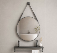 Miroir LED intelligent mural, miroir de salle de bain éclairé, anti-buée, interrupteur tactile, variateur d'intensité, 3 températures de couleur, IP44 CE