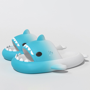 2025 New Fashion Spring Summer Breathable Light Weight Anti-Slip Cute Cartoon Gradient Color <strong>Shark</strong> for EVA <strong>Slides</strong> - Product Image 5