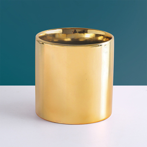 <span class=keywords><strong>Pot</strong></span> <span class=keywords><strong>de</strong></span> <span class=keywords><strong>fleurs</strong></span> en céramique émaillée plaqué or en gros pour usage domestique, style <span class=keywords><strong>moderne</strong></span> et luxueux, durable - Product Image 2