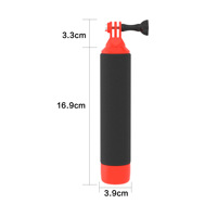 1/4 Schroef Selfie Stick Voor Insta & Voor Gopro Action Camera 'S Duiken Anti-Slip & Anti-Verlies Handheld Drijfstok