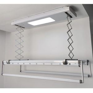 Séchoir à linge motorisé pliable intelligent à LED avec télécommande, réglable et chauffant, pour salle de bain et balcon - Product Image 3