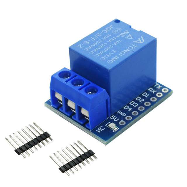 ESP8266 Development Board Wemos D1 Mini Relay Shield One Channel for Wemos D1 Mini Relay Module