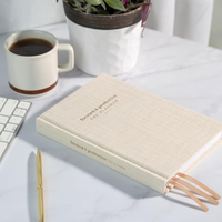 Carnet de Prières Quotidiennes Personnalisé A5 en Lin Rigide – Journal d'Affirmation, de Gratitude et de Soins Personnels – Planificateur de Manifestation – Cahier de Prières Imprimé