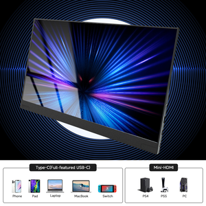 Moniteur portable LED 13,3 pouces 1080P HDR IPS avec Type-C et haut-parleurs avec béquille pour jeux Switch pour ordinateur portable - Product Image 3