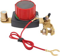 Nouveau Voltmètre Numérique avec Affichage 12V 24V 5-60A, Interrupteur de Déconnexion de Batterie Bipolaire avec Bornes en Cuivre pour VR, Voiture, Bateau, Marine