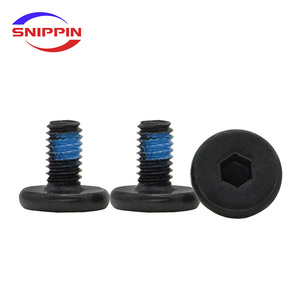 Tornillo de cabeza plana hexagonal M2.5 * 5 * 9, pequeño, antidesprendimiento, con pegamento, no estándar, negro, delgado, para productos de ferretería - Product Image 5