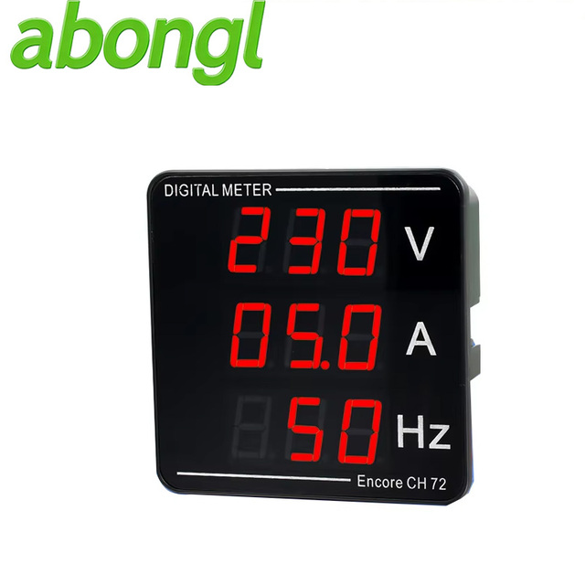 AC Digital Display Meter for Voltage Ammeter Frequency 220V-380V Household Motor Three-Display Combination Panel Meter