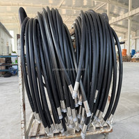 Tuyau flexible en acier tressé haute pression EN 1762, noir, 3/4 pouce, personnalisable, transfert de gaz, GPL, propane, caoutchouc, tuyau CNG