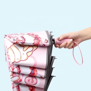 Dễ thương thiết kế phim hoạt hình khủng long du lịch trẻ em gấp Ô trẻ em chống UV 3 gấp đầy đủ tự động tiểu học Học Ô - Product Image 1