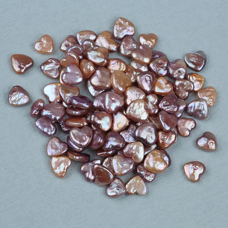Zhuji Pearl 12-13mm Wholesale Natural Purple Freshwater Heart Shape Loose Beads Pearl