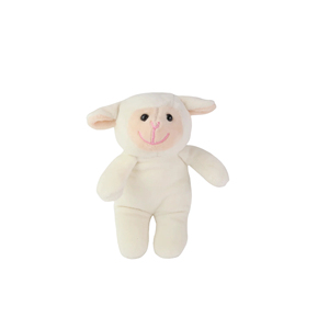Peluche di Agnello Bianco da 7 Pollici, Giocattolo Imbottito dal Design Moderno NYFY-1220, Spedizione Gratuita per le Festività - Product Image 1