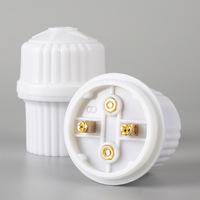 Douille de lampe E27 en bakélite plastique blanc laiteux en forme d'étoile à cinq branches, support de lampe suspendue, directement du fabricant, garantie 2 ans