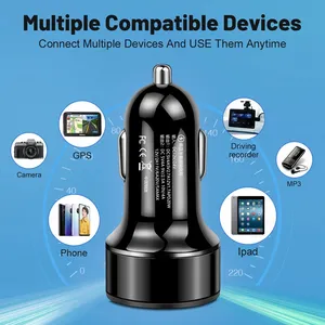 Portable 20w 2 Port Qc3.0 Pd Universal 1a 1c Digital Car Charger Adapter Fast Charging