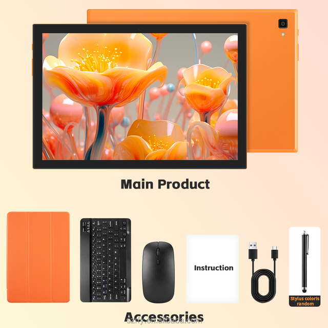 New Model 10.1inch Android 15 Octa Core 2.0GHz Allwinner Tablet PC 8GB(4GB+4GB) 1280*800 with Dual Camera 5G WiFi Business