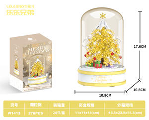Lele Brothers 1411 Đa-Màu Sắc Cây Giáng Sinh Âm Nhạc Hộp Nano Khối Xây Dựng 276Pcs Mô Hình Đồ Chơi Giáo Dục lứa tuổi 14 + Unisex Quà Tặng - Product Image 6