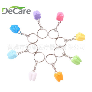 Llavero con Forma de Diente DeCare, Plástico, Portátil, Cadena de Acero Inoxidable, para Promoción Dental - Product Image 3