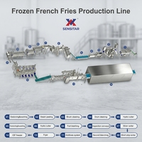 Ligne de production de frites personnalisable 3T/H, machines de transformation de pommes de terre à économie d'énergie