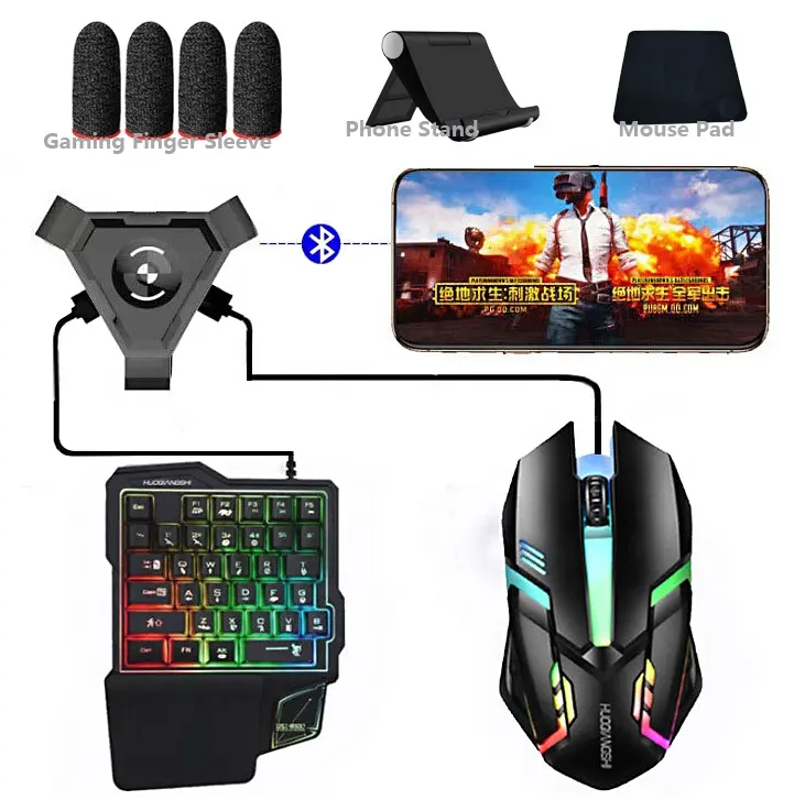Адаптер для мобильных игр PUBG, подключи и играй, контроллер геймпада, конвертер игровой клавиатуры и мыши для Android и ios