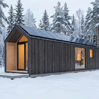 Maison modulaire scandinave avec sauna, bain à remous, système solaire hors réseau, faible valeur U, maison préfabriquée pour climat froid