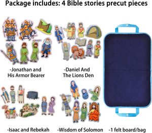 Juego de Natividad de juguetes educativos para niños cristianos de actividad en desarrollo, figuras para niños pequeños, tablero de franela de fieltro, juego de historias bíblicas - Product Image 3