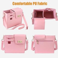 Sac de transport élégant et multifonctionnel en cuir PU de luxe pour femme, avec sangle, pour gobelet isotherme de 40 oz et bouteille d'eau