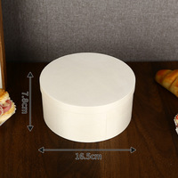 Boîte à dessert ronde en bois de peuplier pour cheesecake basque, gravée et personnalisable, pour pâtisserie, aliments et cadeaux