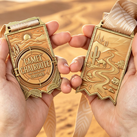 Medalla de Running Personalizada de Madera Ecológica con Grabado Láser e Impresión UV para Carreras de Carretera, 5K, 10K, Maratón, Torneos Deportivos