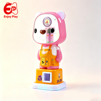 Máquina expendedora comercial de piruletas de 25W de baja potencia, máquina de juegos infantiles con plato giratorio de dibujos animados, juegos operados con monedas para tiendas minoristas
