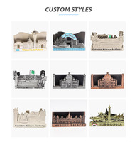 Porte-cartes de visite en métal personnalisé en alliage de zinc, souvenir touristique de pays, design sur mesure