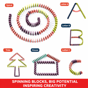 Jouet de train automatique éducatif pour enfants, véhicule de construction de blocs <span class=keywords><strong>électrique</strong></span>s, jouet interactif d'apprentissage STEM pour enfants - Product Image 4