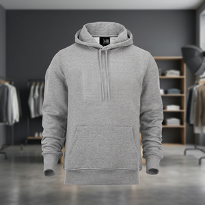 Sudadera con capucha para hombre, de forro polar, poliéster y algodón, corte holgado, chaqueta deportiva, jersey informal de invierno, manga larga, color liso - Product Image 3