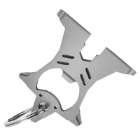 Carte-outil multifonction en acier inoxydable 420J2 en forme humaine, porte-clés portable avec ouvre-bouteille pour le camping en plein air